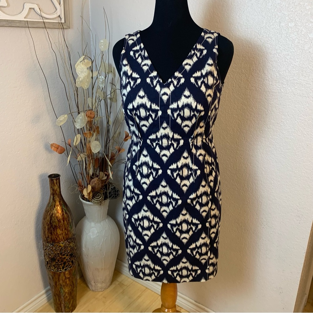 Talbots pattern fabric casual or work dress.